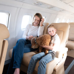 Woman and Child Enjoying Wildcat's Spacious Seating